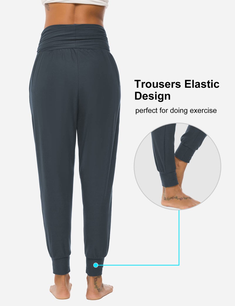 DIBAOLONG Womens Yoga Sweatpants Loose Workout Joggers Pants Comfy Lounge Pants with Pockets Melanite L - Image 5
